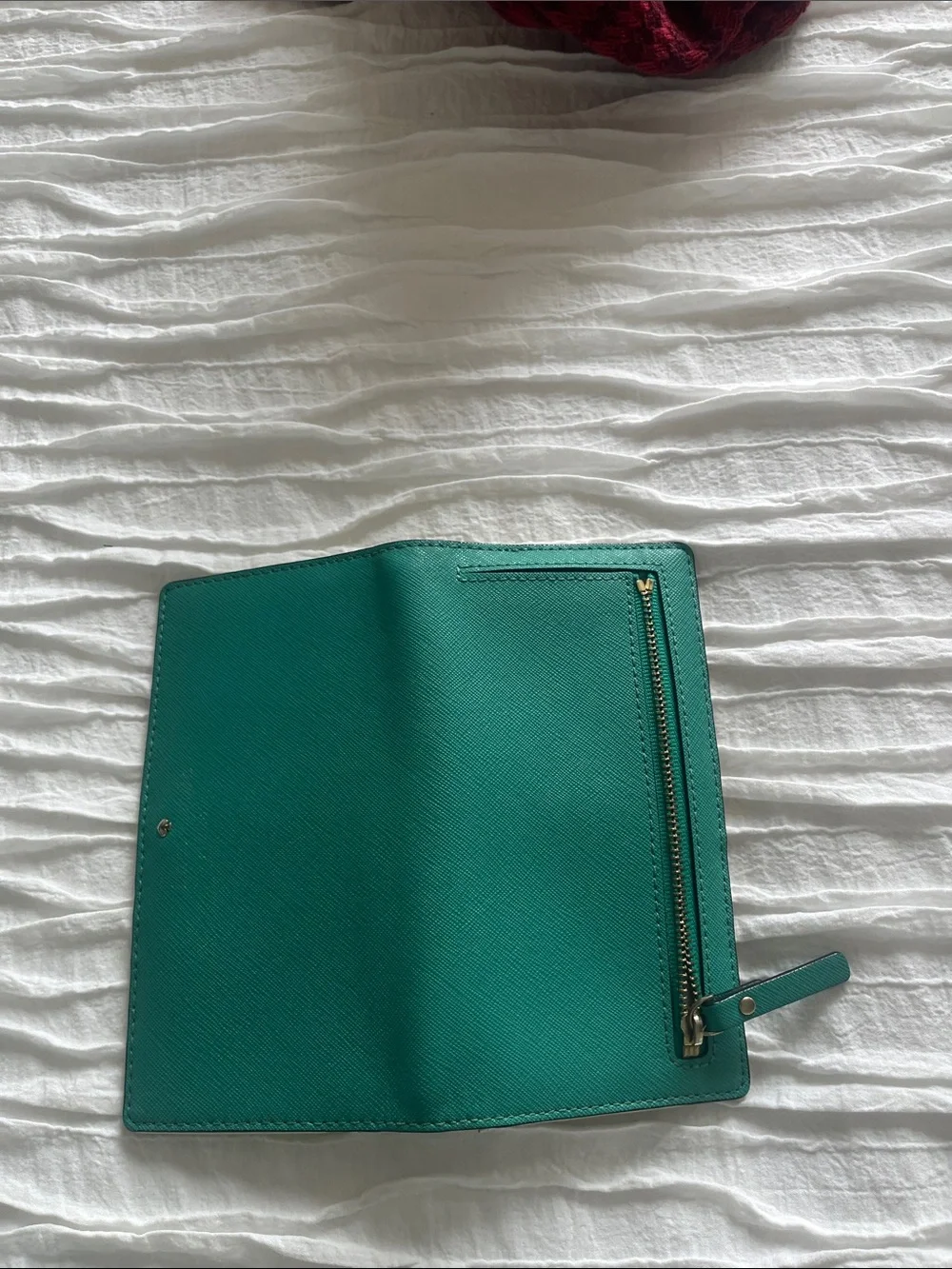 kate spade Emerald Green Saffiano Long Wallet